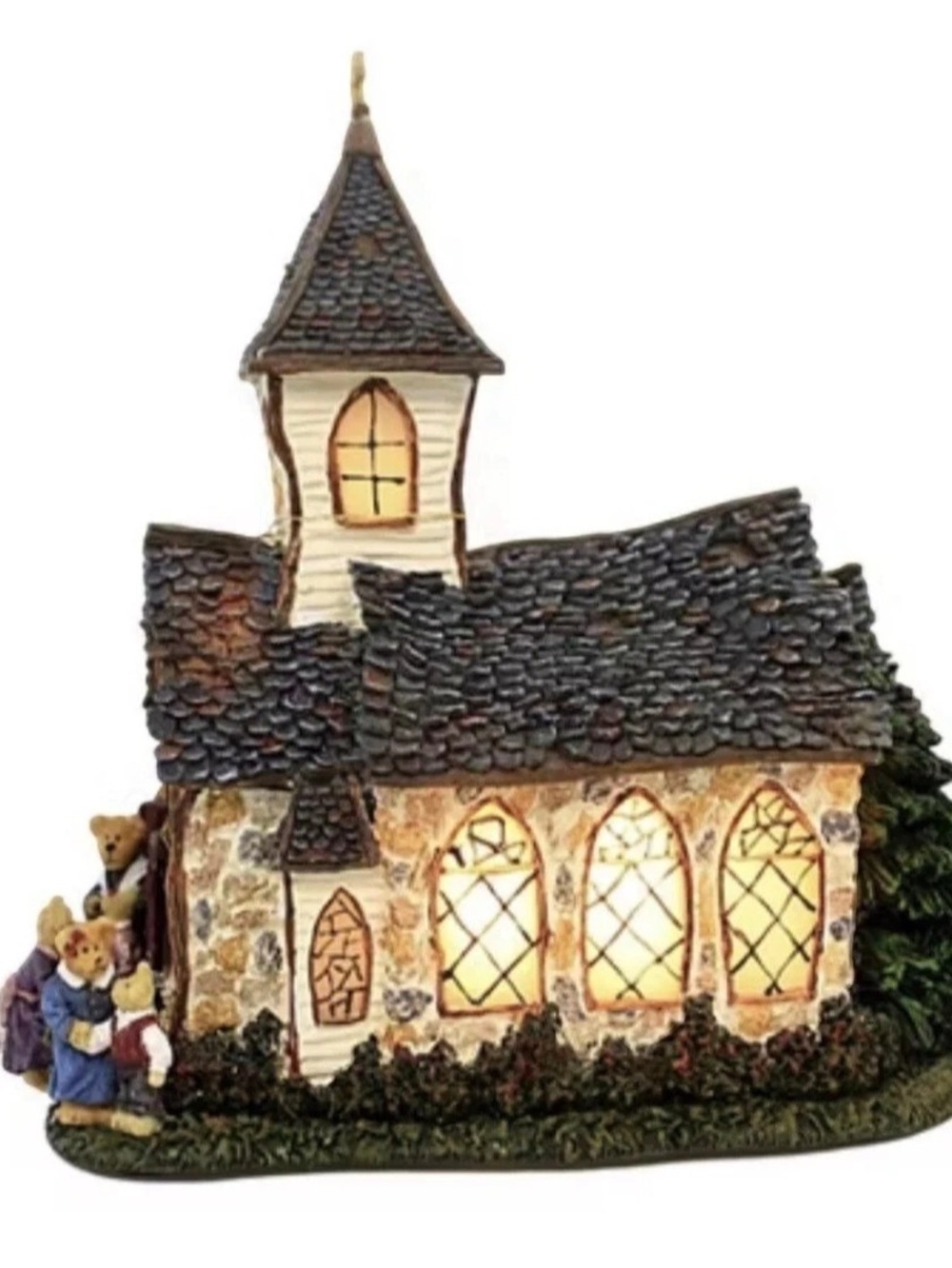 The Boyds Collection The Old Stone Chapel Figurine Gray & Brown